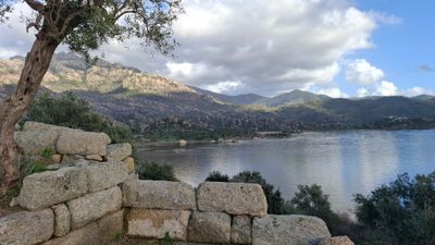 Beşparmak view from lake Bafa's shoreline